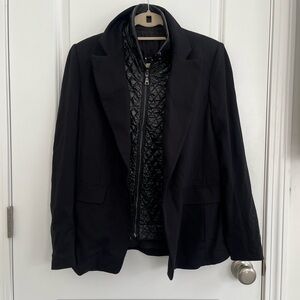 Laundry By Shelli Segal Black Blazer with Quilted Inner Layer